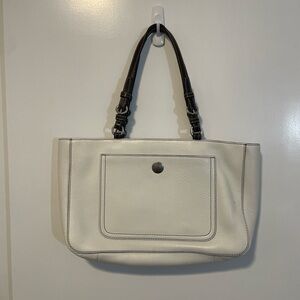 Vintage Coach Factory Chelsea Tote - Cream Pebble Leather - Silver Hardware
